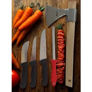 Sürmene El Yapımı Plastik Sap Kasap Kurban Et Doğrama Kırma Seti