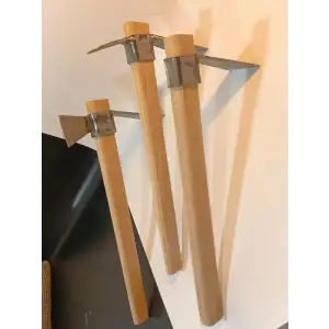 Sürmene Makas Çeliği 3lü Set Paltalı, Düz, Çatallı Kazma Seti Bahçe Tarla Hobi 45cm Profesyonel