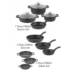Bella 13 Parça Döküm Pişirme Seti