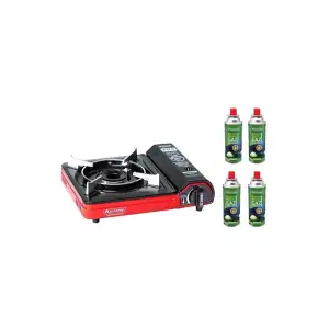 Tekli Portatif Kamp Ocak Gaz Stop Emniyetli 4 Adet 227 Kartuş Garantili