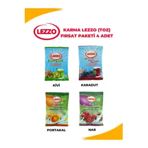 Toz Içecek Seti Oralet Çay Sıcak Soğuk Karışık Paket 4 x300 Gr Lezzo