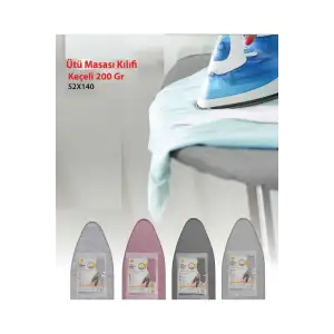 Ütü Masası Örtüsü Renkli Keçeli 52 cm * 140 cm Lastikli