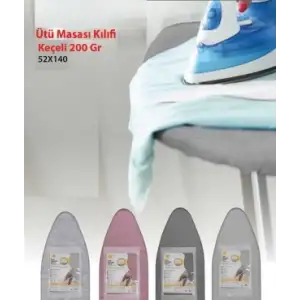 Ütü Masası Örtüsü Renkli Keçeli 52 cm * 140 cm Lastikli