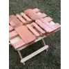 Ahşap Katlanabilir Tabure ve Masa Bahçe Kamp Piknik