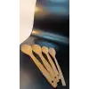 Balsa 4 Parça Servis Seti Bambu Ahşap Kaşık Kepçe