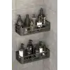 Çlk Tiny Banyo Duş Rafı 2 Li Yapışkanlı Siyah 20392