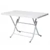 Daystone Smart Metal Ayaklı Plastik Masa 70*120 Beyaz
