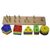 Eğitici Ahşap Geometrik Şekilli Montessori Bul Tak (21parça) Kokusuz, Sağlıklı, Boyası Çıkmaz