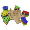 Eğitici Ahşap Geometrik Şekilli Montessori Bul tak (25 parça) Oyunu Kokusuz, Sağlıklı, Boyası Çıkmaz