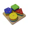 Eğitici Ahşap Kare Geometrik Zeka Oyunu 17 Parça Kokusuz, Sağlıklı, Boyası Çıkmaz
