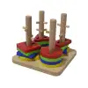 Eğitici Ahşap Şekilli Montessori Geçmeli Bul tak (4LÜ SET) Oyun Kokusuz, Sağlıklı, Boyası Çıkmaz