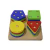 Eğitici Ahşap Şekilli Montessori Geçmeli Bul tak (4LÜ SET) Oyun Kokusuz, Sağlıklı, Boyası Çıkmaz
