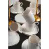 Farika Miray 12 Prç Altın Yaldızlı Kahve Fincan Takımı