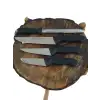Handmade Sürmene Kasap Kurban Serisi Bıçak Seti Et Sebze Yüzme Sıyırma 3lü + Solingen 8 Bileyici