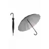 Şemsiye 90 cm – 12 Telli Siyah Dış, Gümüş İç – Baston Skybelt Büyük Boy Yağmurluk Şemsiye