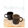 Keramika Mat Siyah Varil Kupa 350 ml