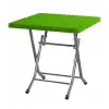Mevsim Metal Ayaklı Plastik Masa 80*80 Yeşil