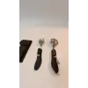 Çatal&kaşık&bıçak Kamp Seti Siyah Out-1350