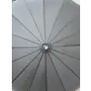 Siyah Fiber Baston Rüzgarda Kırılmayan Şemsiye 16 Telli Çap 130cm
