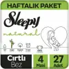 Sleepy Natural Haftalık Paket Bebek Bezi 4 Numara Maxi 27 Adet