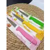Sürbisa 3lü Set 61004 Sebze Bıçağı Pembe Sarı Yeşil