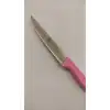 Sürdövbısa 61112 Lazer Kesim Tırtıklı Sebze Bıçağı Pembe