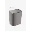 Touch Çöp Kovası 8,5 Litre Bas Aç Kapak TRN-183 Gri