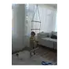 Trapez Ahşap Merdiven 8mm İp 100kg Taşır Set Çocuk Tırmanma Jimnastik Gelişim Salıncağı 6 basamak