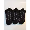 Unisex 12li Pamuklu Patik Çorap Siyah