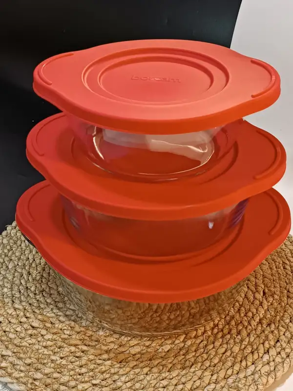 3 Lü Plastik Kapaklı Borcam Saklama Kabı