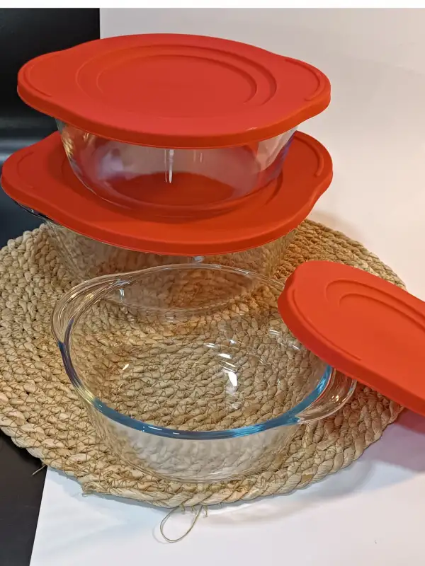 3 Lü Plastik Kapaklı Borcam Saklama Kabı