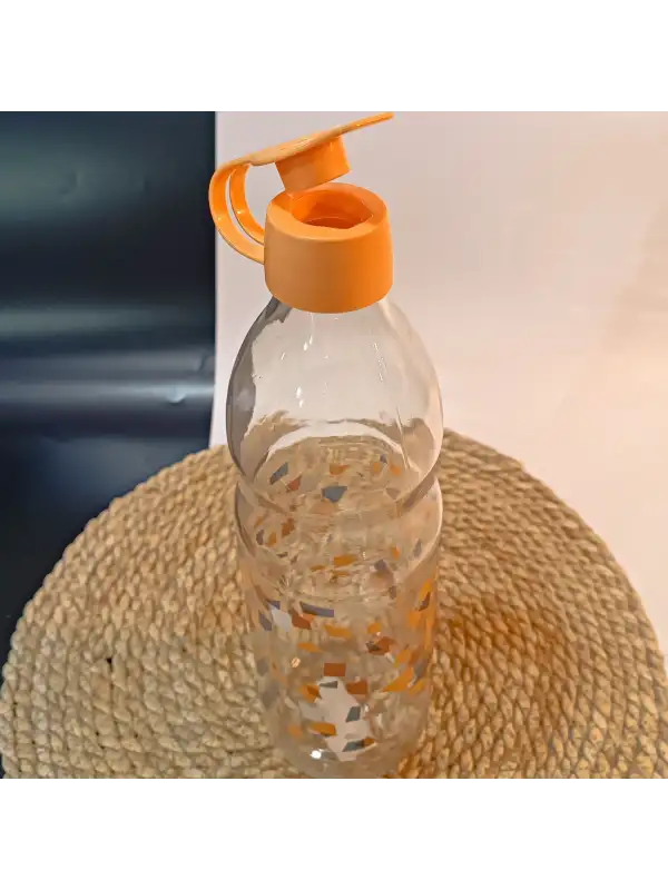 Herevin 1 Lt Boğumlu Desenli Cam Su Şişesi