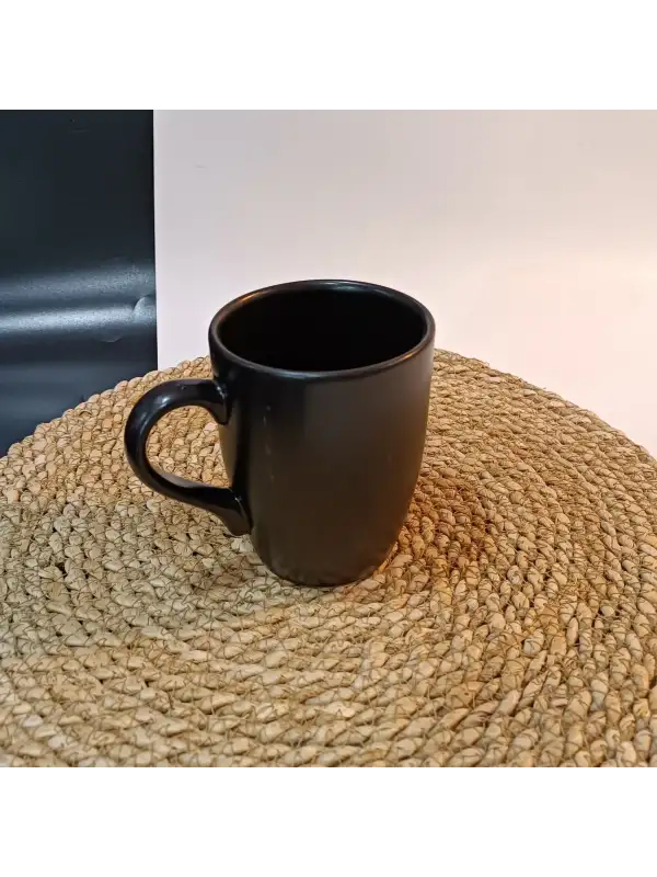 Keramika Mat Siyah Bulut Kupa 9 Cm