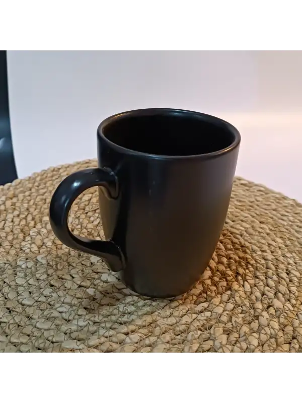 Keramika Mat Siyah Bulut Kupa 9 Cm