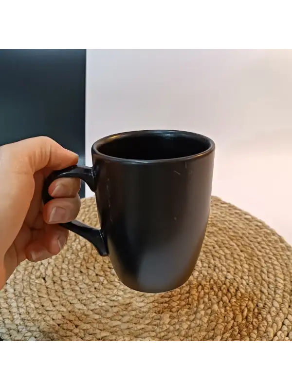 Keramika Mat Siyah Bulut Kupa 9 Cm