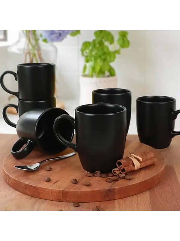 Keramika Mat Siyah Bulut Kupa 9 Cm