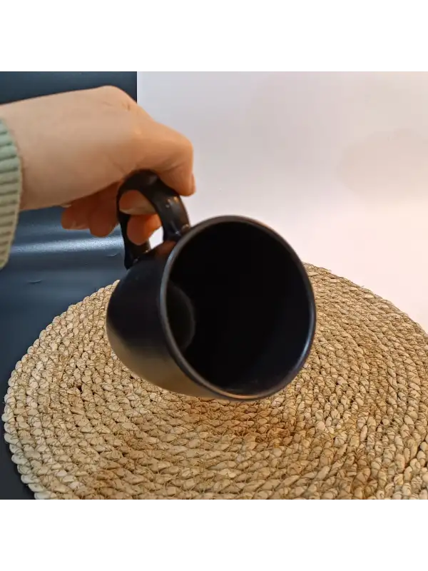 Keramika Mat Siyah Bulut Kupa 9 Cm