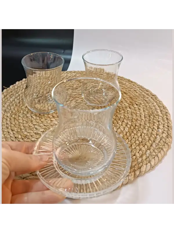 3lü Semaver Büyük Çay Bardağı