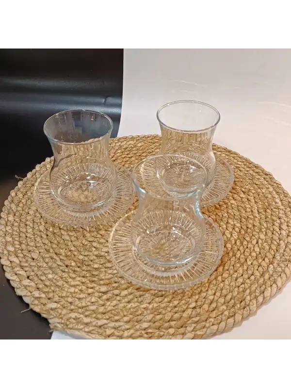 3lü Semaver Büyük Çay Bardağı