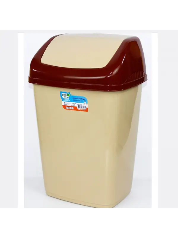 Polytime Sallanır Kapak Ofis Banyo Mutfak Bahçe Çöp Kutusu Kovası / 10 Litre