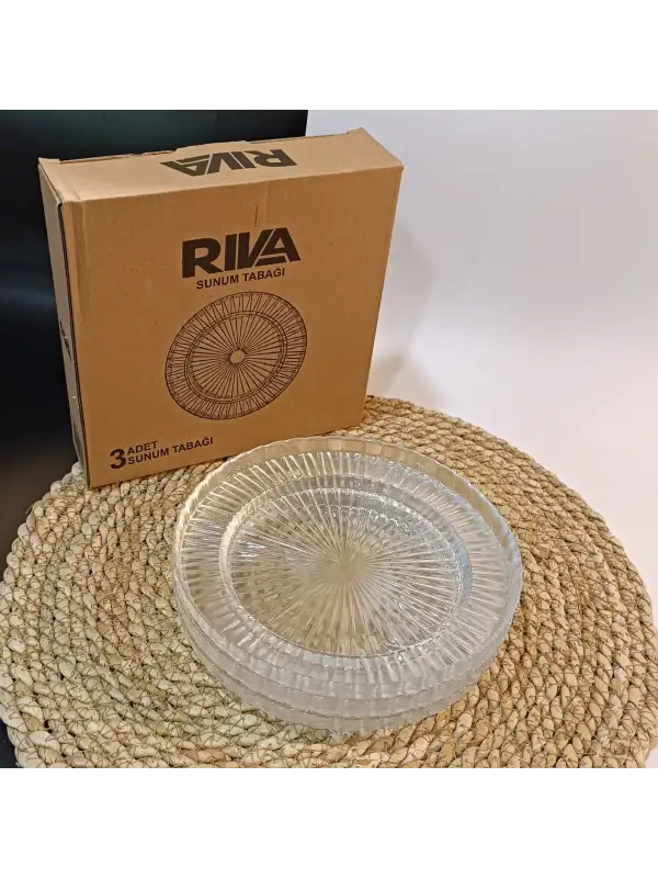 Paşabahçe Riva Tatlı Ve Pasta Sunum Tabağı 3 Parça - Elysia -14660