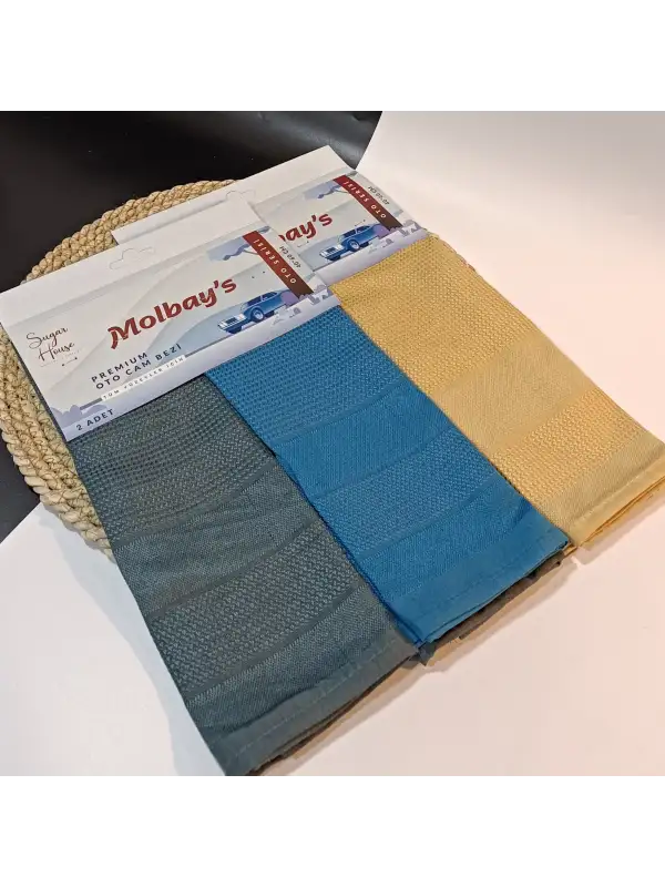 MOLBAYS OTO PREMİUM CAM BEZİ 2Lİ