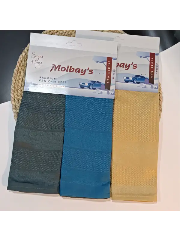 MOLBAYS OTO PREMİUM CAM BEZİ 2Lİ