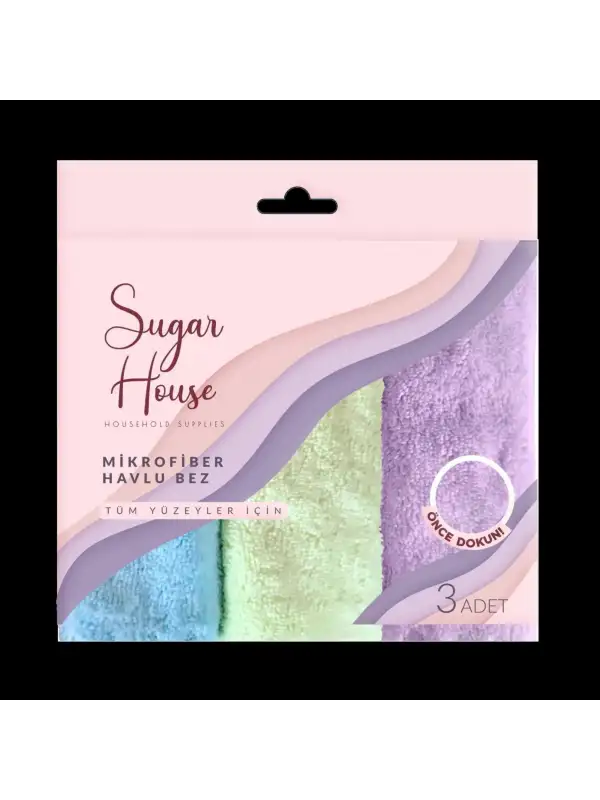 Sugarhouse  House Mikrofiber Havlu Bez 3lü