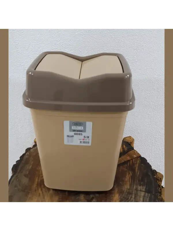 Violet Kelebek Çöp Kovası 5 Lt Kahve