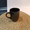Keramika Mat Siyah Bulut Kupa 9 Cm