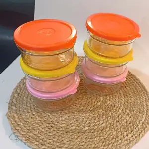 Kahvaltılık Reçellik Çerezlik Renkli Kapaklı Kalın Cam Kase Saklama Kabı 24lü