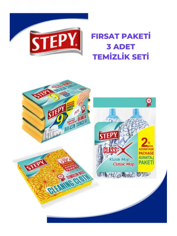 Temizlik Seti 3 Parça Fırsat Paketi