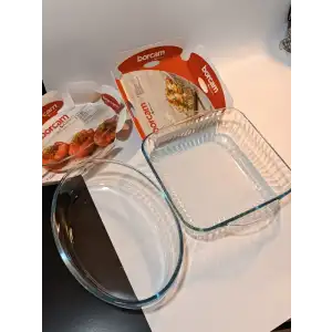 Borcam Orta Boy Orta Boy Fırın Kalıbı 2 li Set Fırın Tepsisi ( 59084+59384)