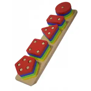 Eğitici Ahşap Geometrik Şekilli Montessori Bul Tak (21parça) Kokusuz, Sağlıklı, Boyası Çıkmaz